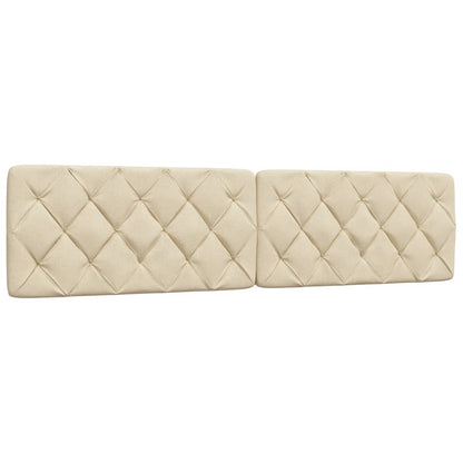 Bettgestell mit LED ohne Matratze Creme 200x200 cm Stoff