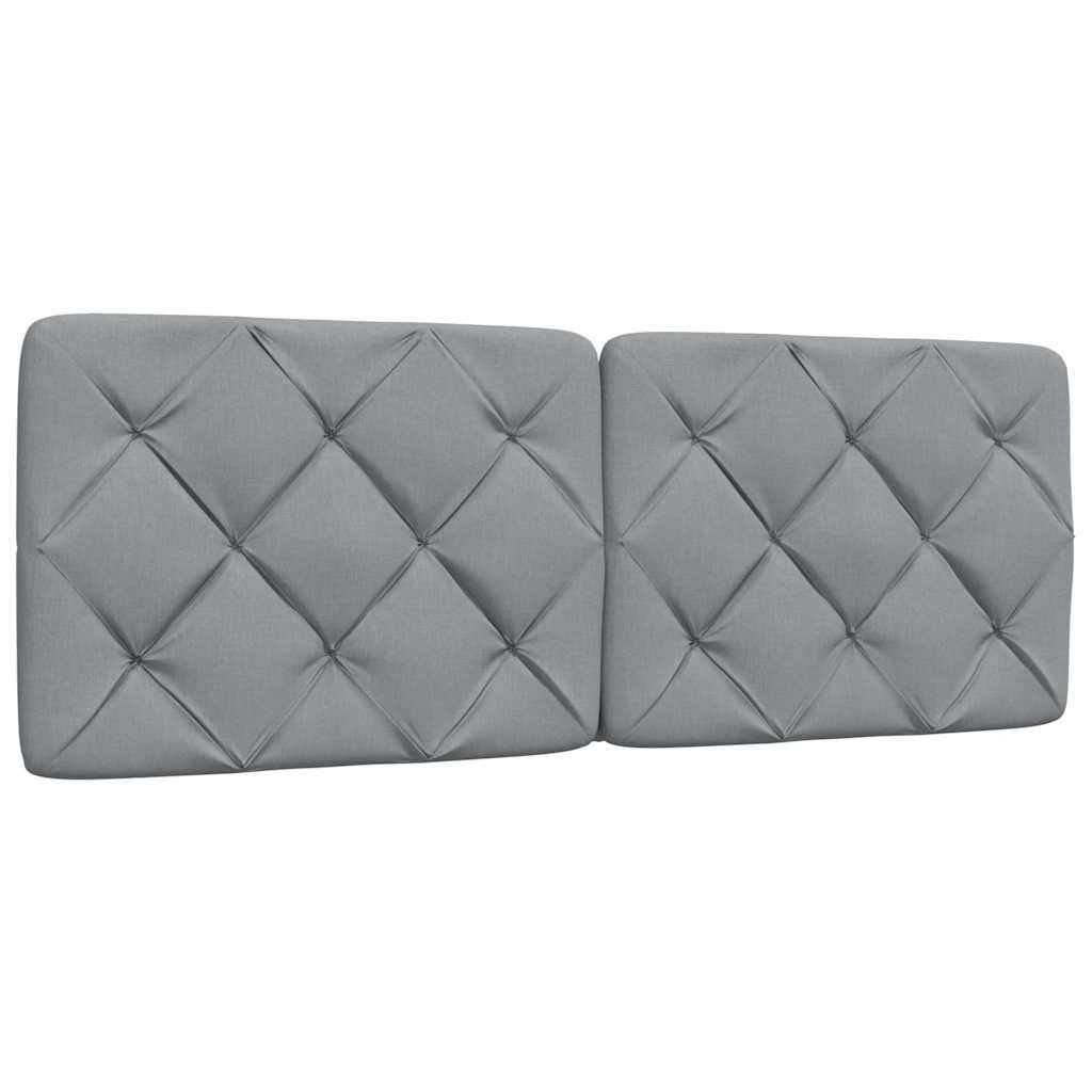 Bett mit Matratze Hellgrau 120x200 cm Stoff