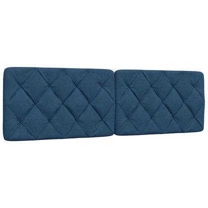 Bett mit Matratze Blau 160x200 cm Stoff