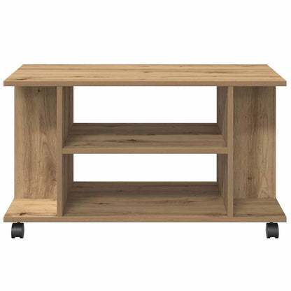 TV-Regal mit Rollen Artisan-Eiche 80x40x45 cm Holzwerkstoff