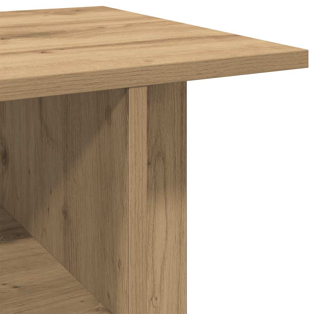 TV-Regal mit Rollen Artisan-Eiche 80x40x45 cm Holzwerkstoff