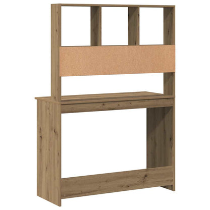 Schreibtisch mit Regal Artisan-Eiche 102x45x148cm Holzwerkstoff