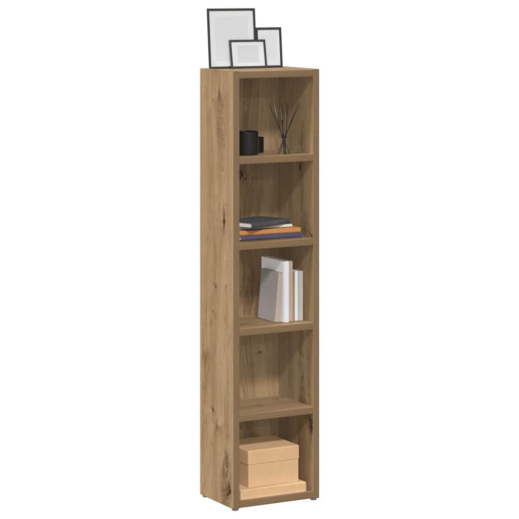 CD-Regale 2 Stk. Artisan-Eiche 21x16x93,5 cm Holzwerkstoff