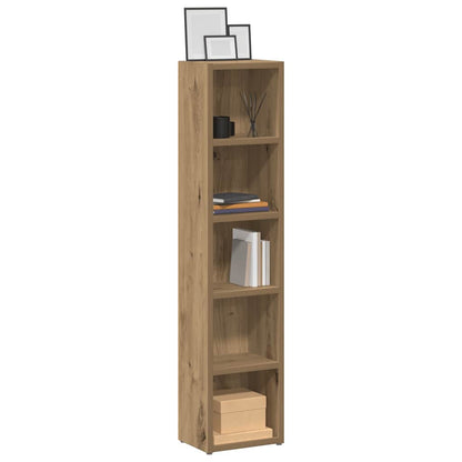 CD-Regale 2 Stk. Artisan-Eiche 21x16x93,5 cm Holzwerkstoff