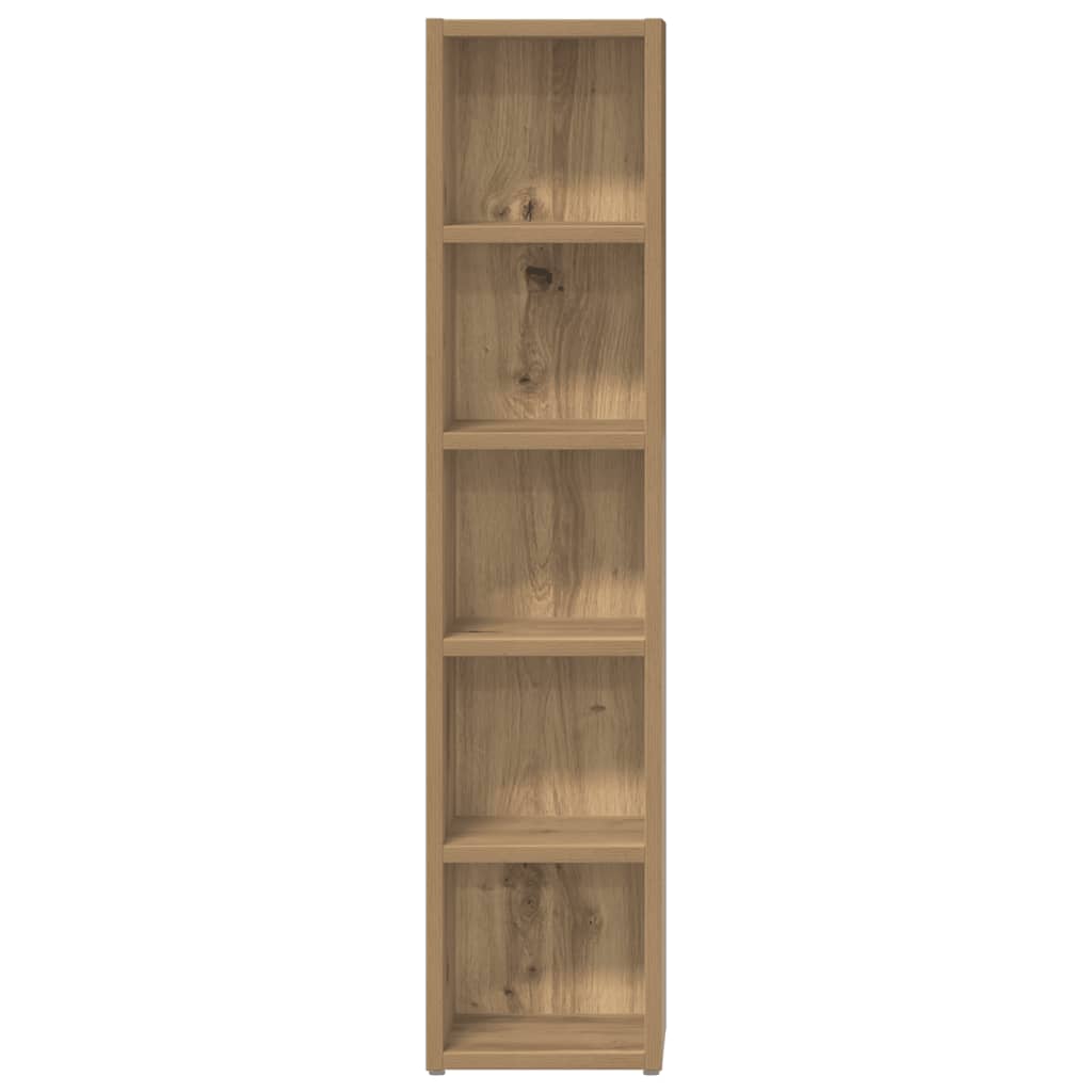 CD-Regale 2 Stk. Artisan-Eiche 21x16x93,5 cm Holzwerkstoff