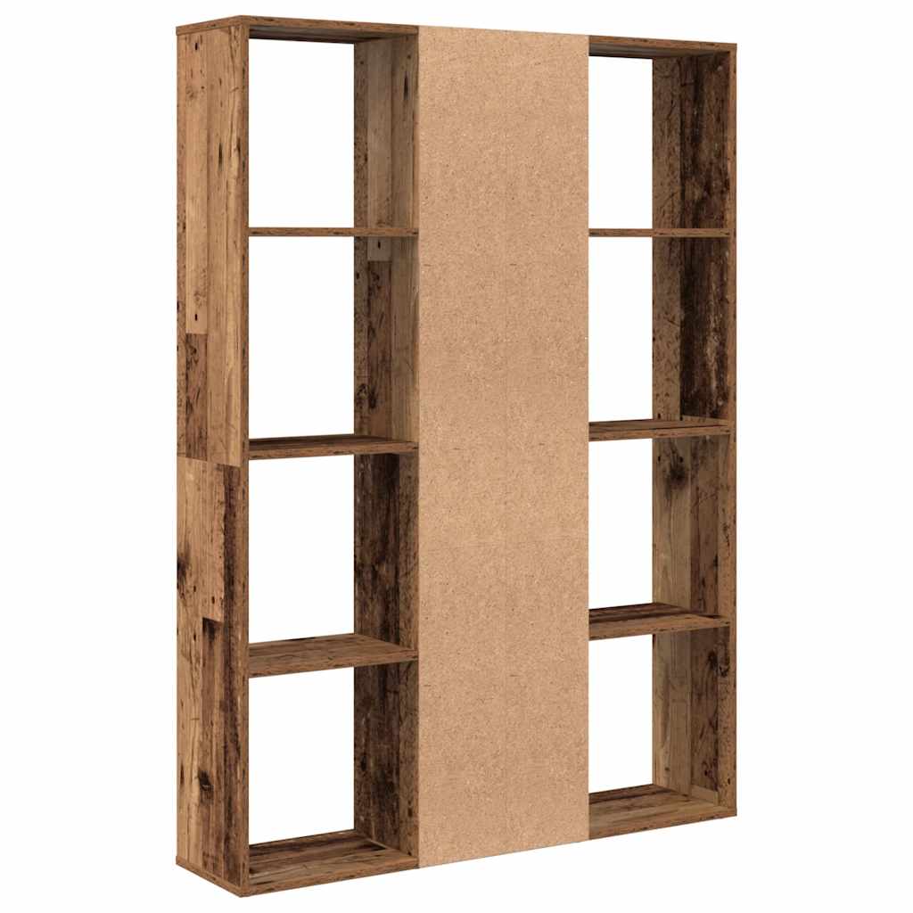 Raumteiler/Bücherregal Altholz-Optik 100x24x140cm Holzwerkstoff