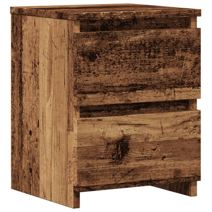 Sengebord gammelt træ look 30×30×40 cm træmateriale