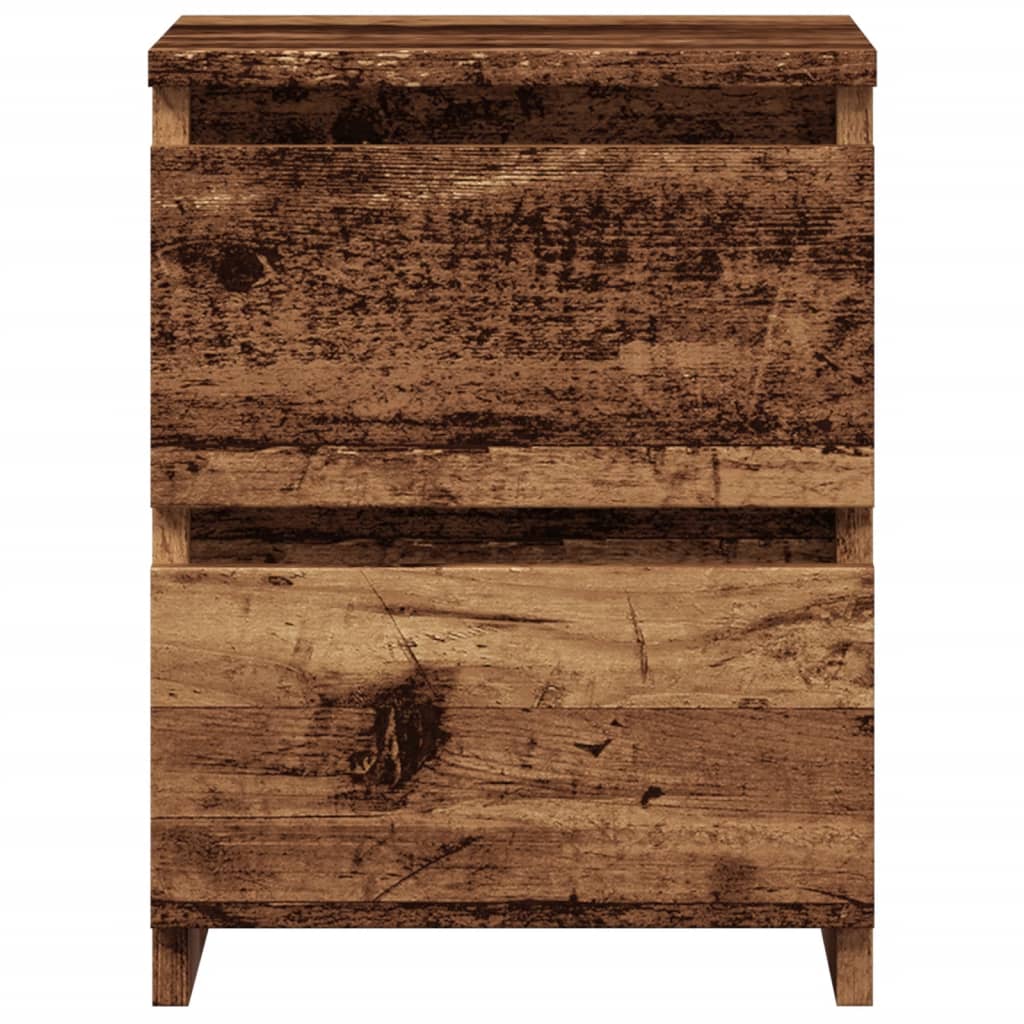 Sengebord gammelt træ look 30×30×40 cm træmateriale