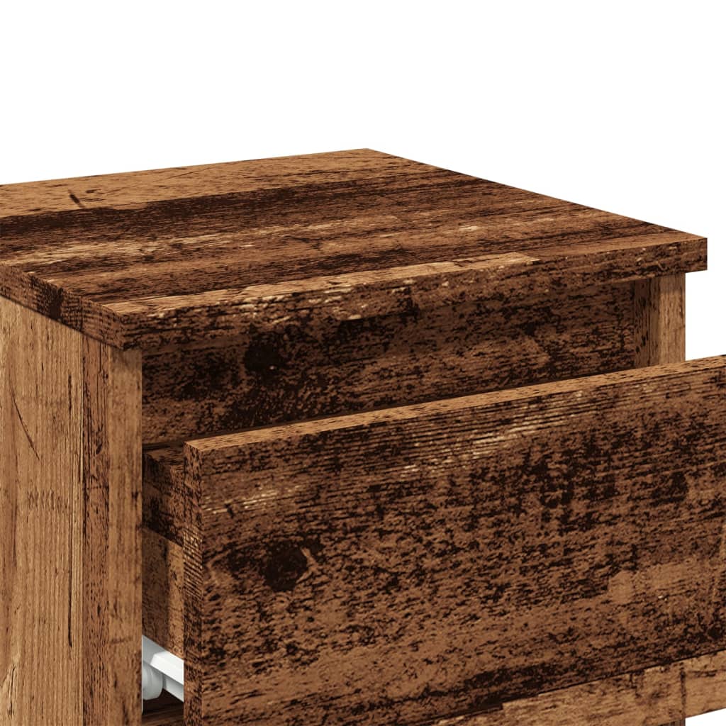 Sengebord gammelt træ look 30×30×40 cm træmateriale