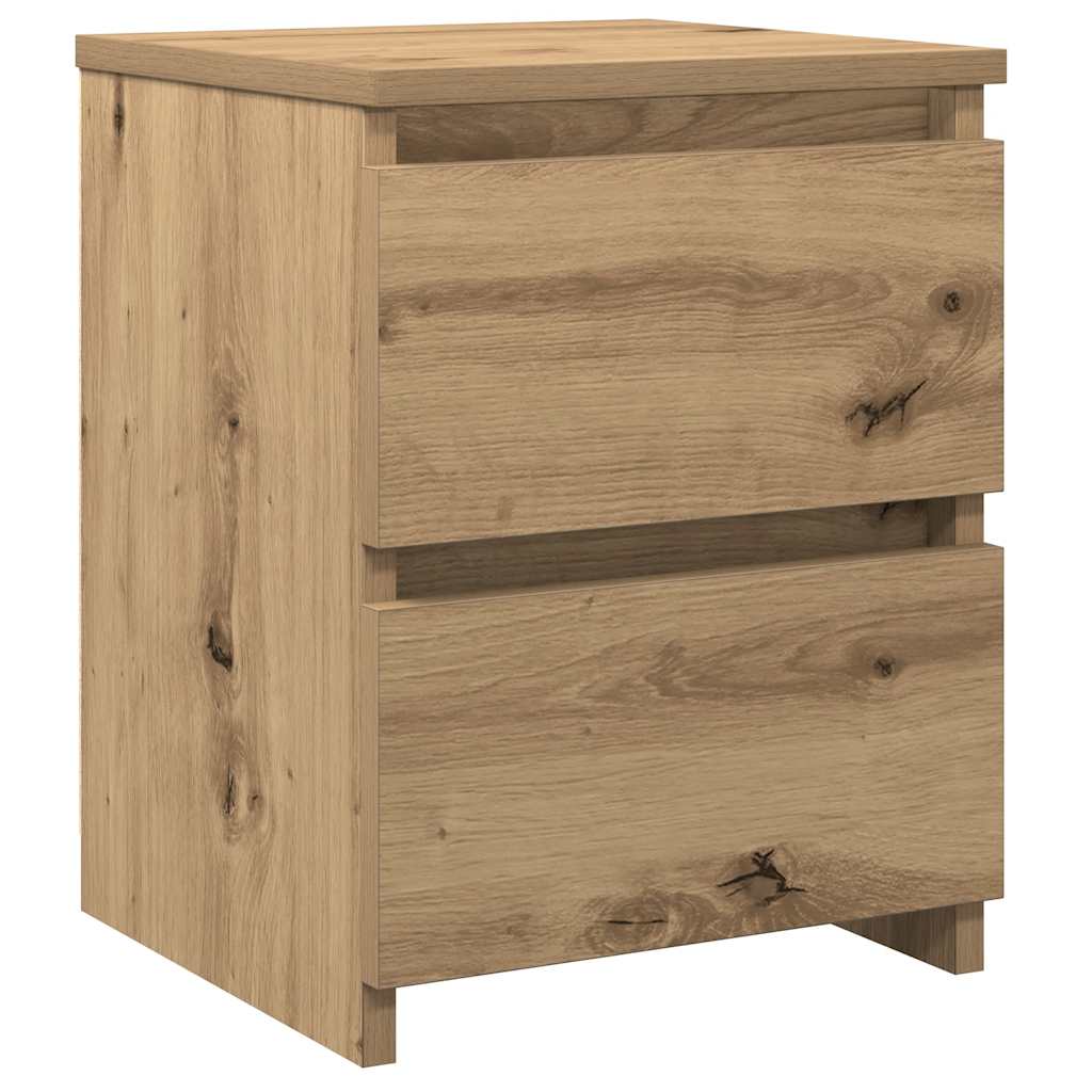 Nachttische 2 Stk. Artisan-Eiche 30x30x40 cm Holzwerkstoff