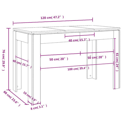 Esstisch Artisan-Eiche 120x60x76 cm Holzwerkstoff