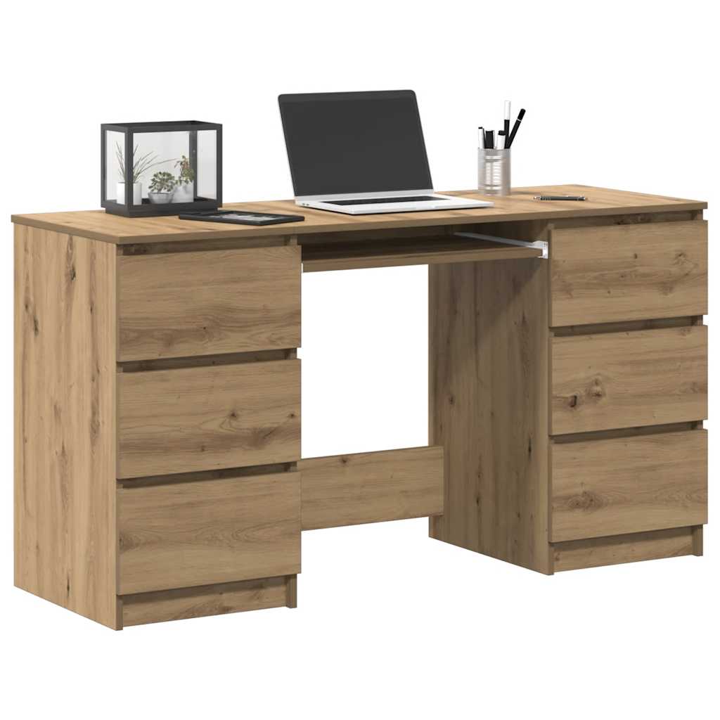 Schreibtisch Artisan-Eiche 140x50x77 cm Holzwerkstoff