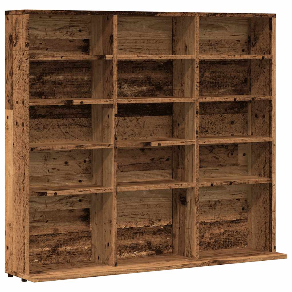 CD-hylde gammelt trælook 100x23x89,5 cm træmateriale