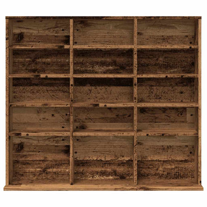 CD-hylde gammelt trælook 100x23x89,5 cm træmateriale