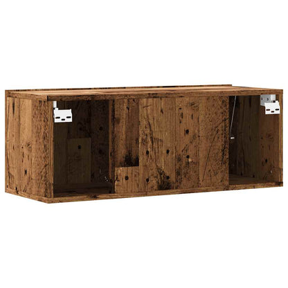TV-vægskab gammelt trælook 80x30x30 cm træmateriale
