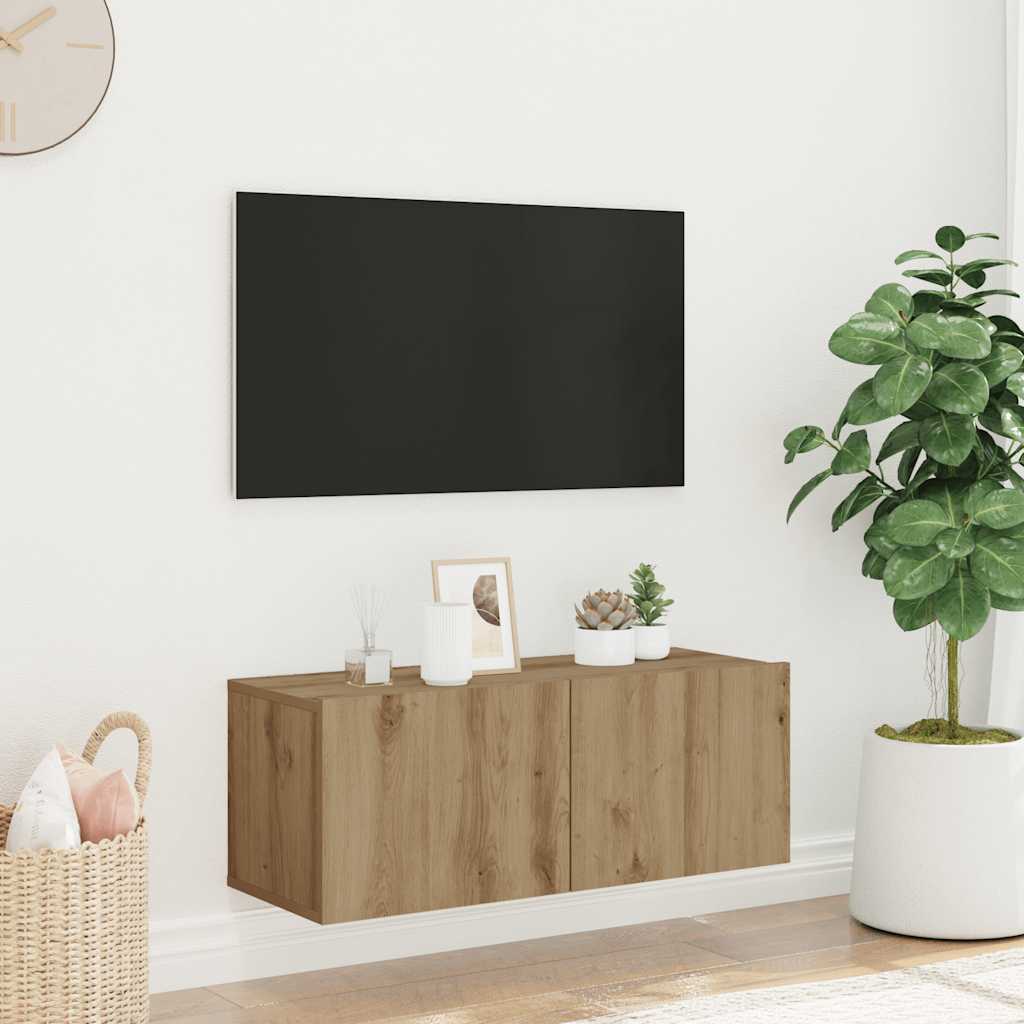 TV-Wandschrank Artisan-Eiche 80x30x30 cm Holzwerkstoff