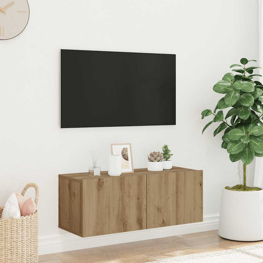 TV-Wandschrank Artisan-Eiche 80x30x30 cm Holzwerkstoff