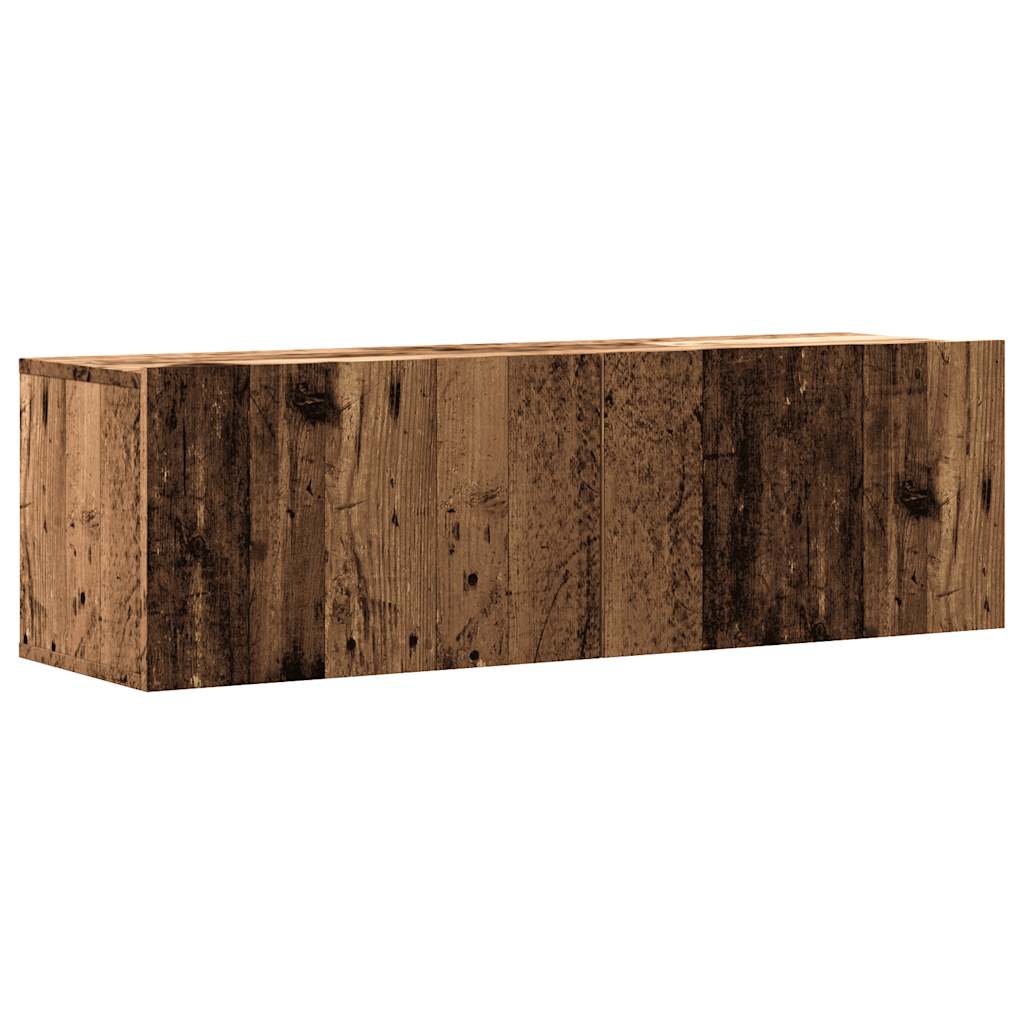Tv-vægskab gammelt trælook 100x30x30 cm træmateriale