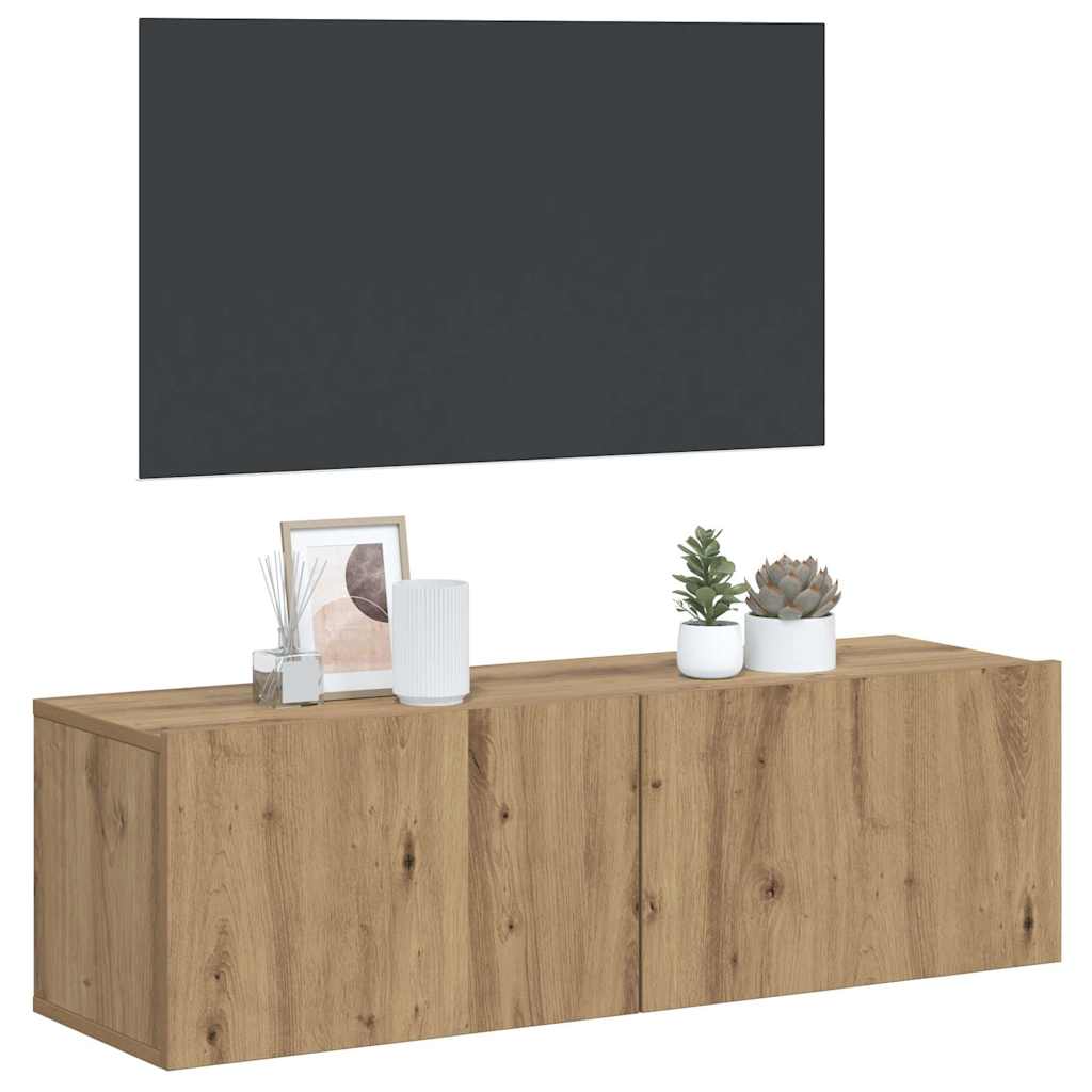 TV-Wandschrank Artisan-Eiche 100x30x30 cm Holzwerkstoff