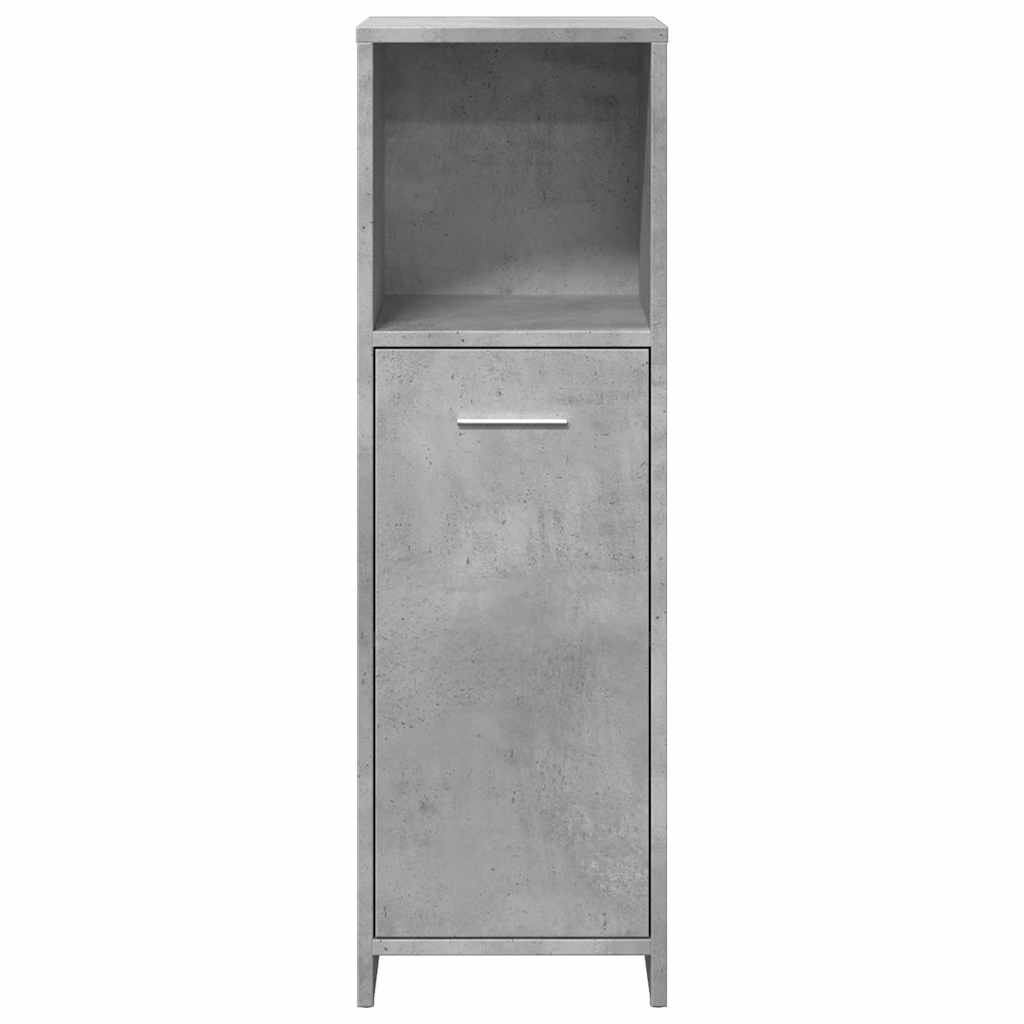 Badeværelsesskab Beton Grå 30x30x95 cm Træ Materiale