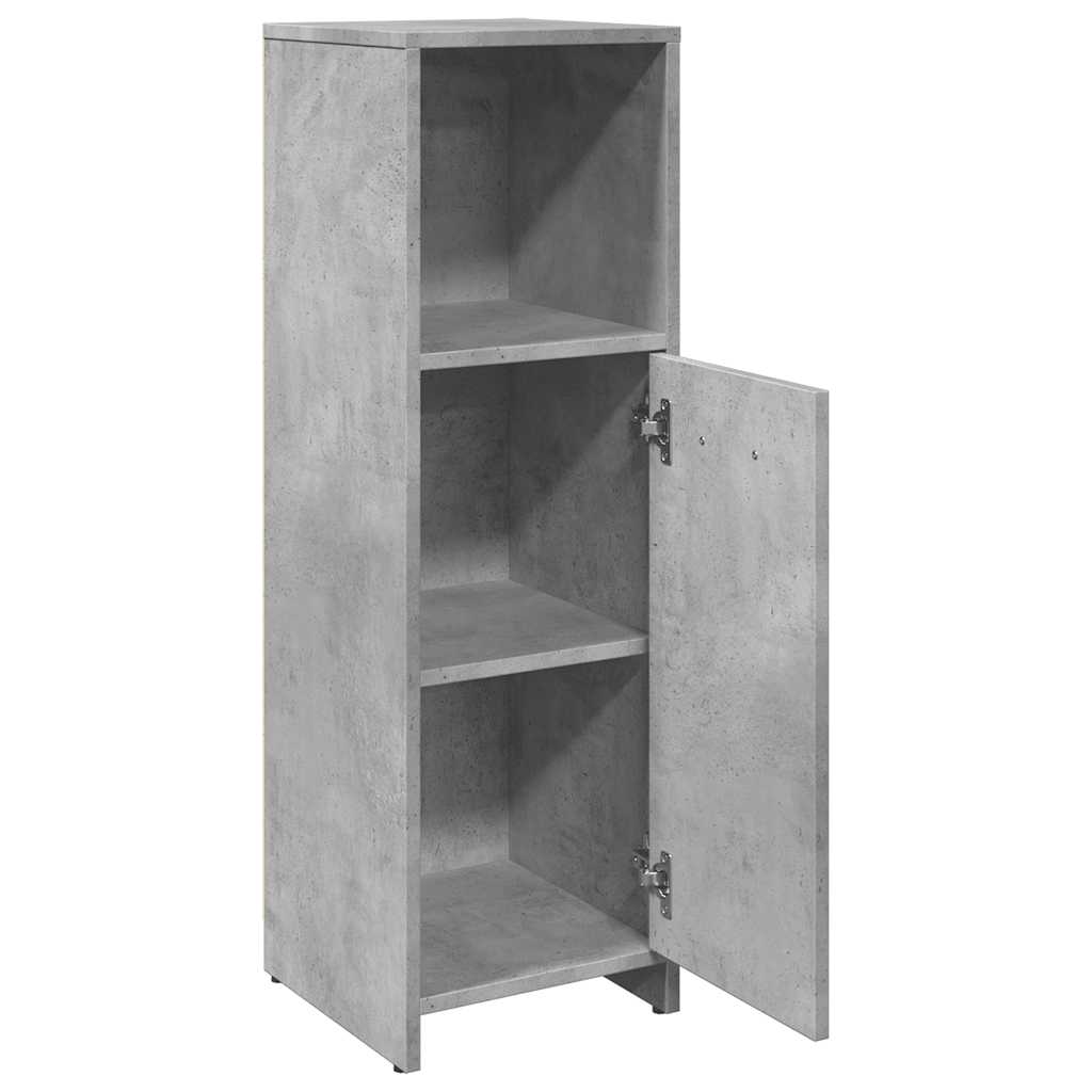 Badeværelsesskab Beton Grå 30x30x95 cm Træ Materiale