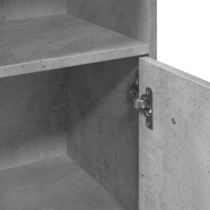 Badeværelsesskab Beton Grå 30x30x95 cm Træ Materiale