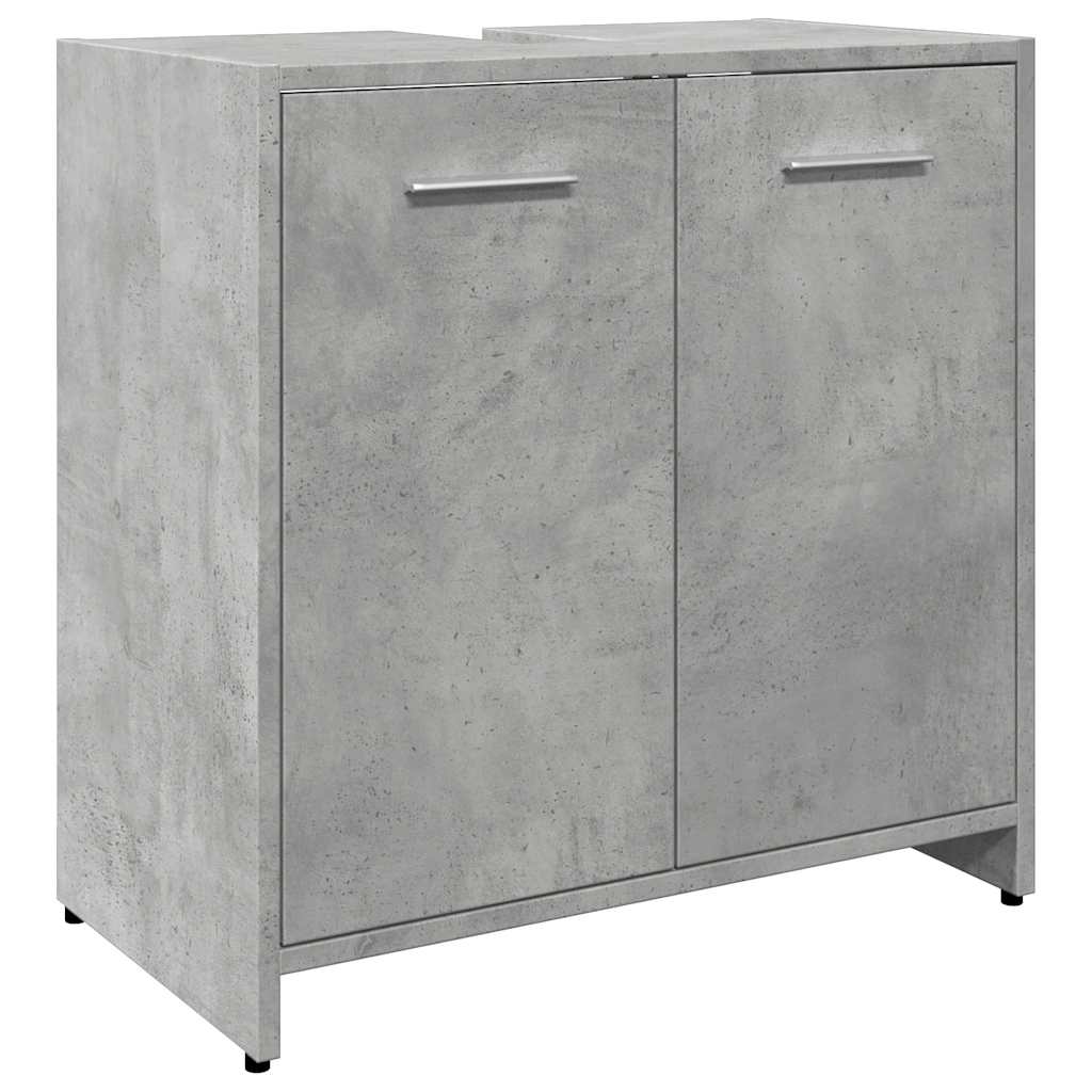 Håndvask underskab betongrå 60x33x60 cm træmateriale