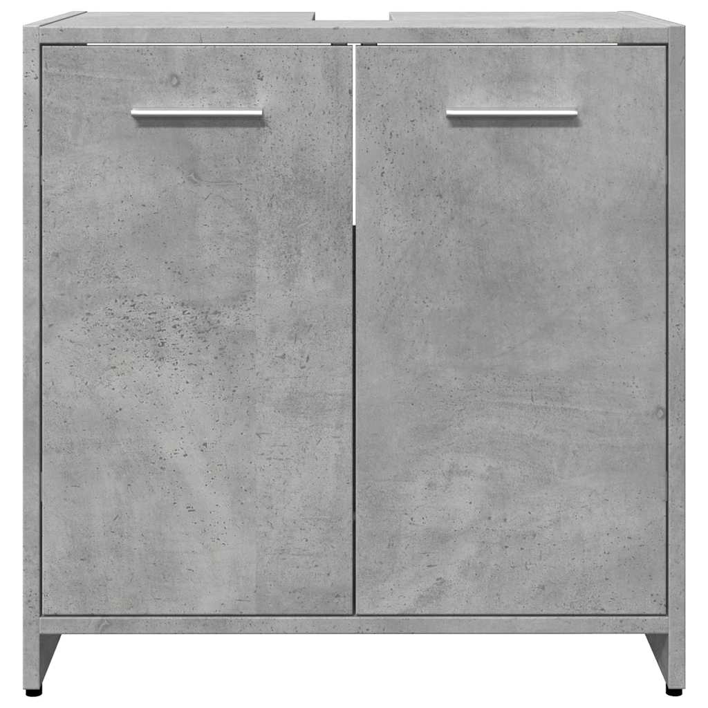 Håndvask underskab betongrå 60x33x60 cm træmateriale