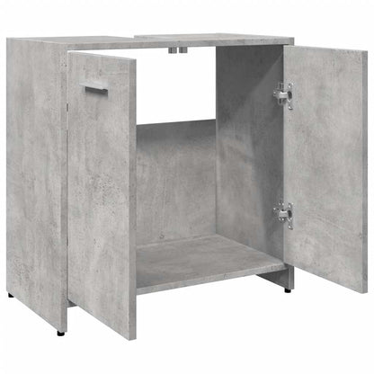 Håndvask underskab betongrå 60x33x60 cm træmateriale