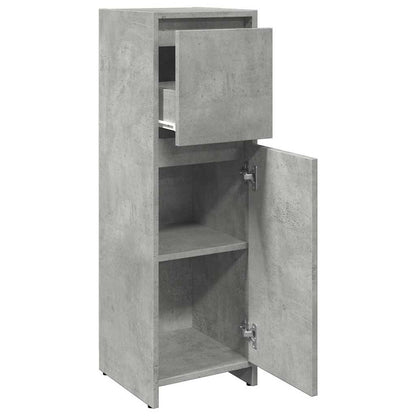Badeværelsesskab Beton Grå 30x30x95 cm Træ Materiale