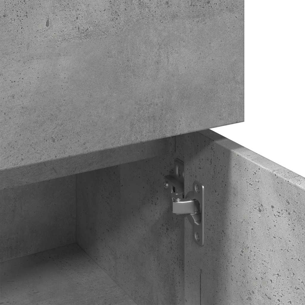 Badeværelsesskab Beton Grå 30x30x95 cm Træ Materiale
