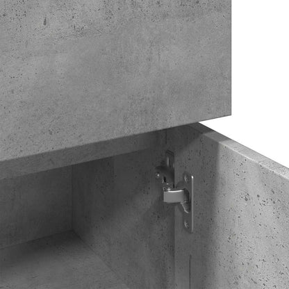 Badeværelsesskab Beton Grå 30x30x95 cm Træ Materiale
