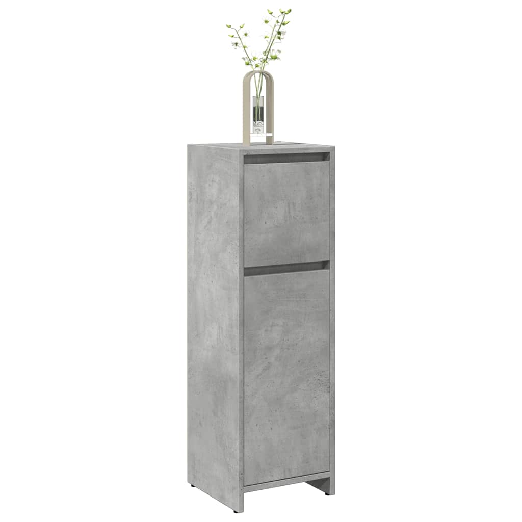 Badeværelsesskab Beton Grå 30x30x95 cm Træ Materiale