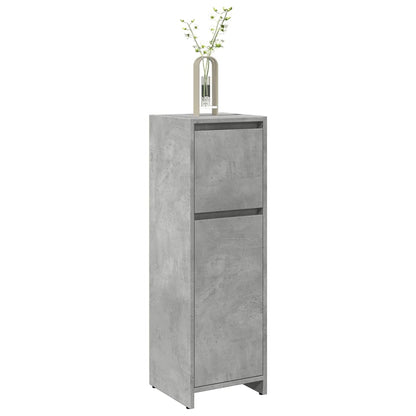Badeværelsesskab Beton Grå 30x30x95 cm Træ Materiale
