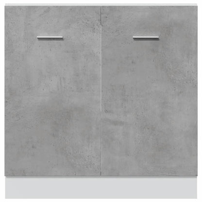Spülenunterschrank Lyon Betongrau 80x46x81,5 cm Holzwerkstoff