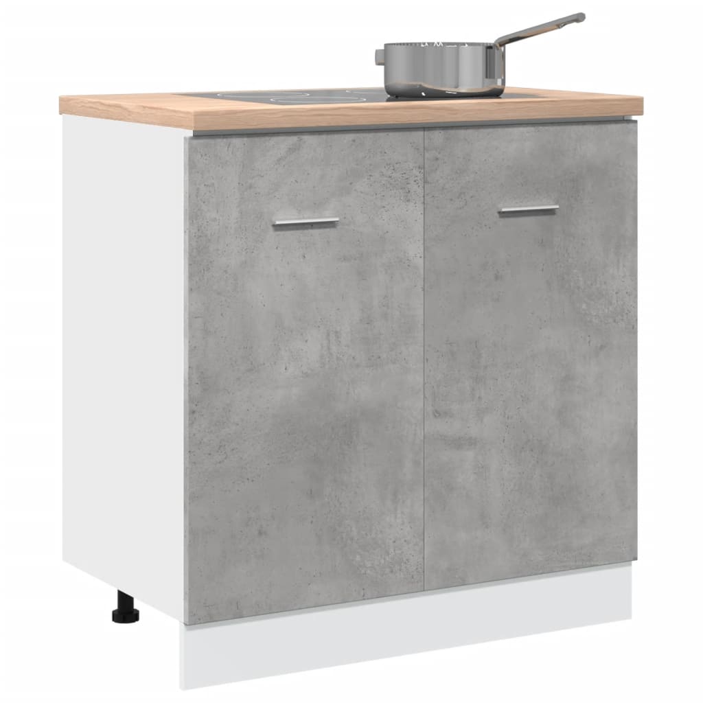 Spülenunterschrank Lyon Betongrau 80x46x81,5 cm Holzwerkstoff