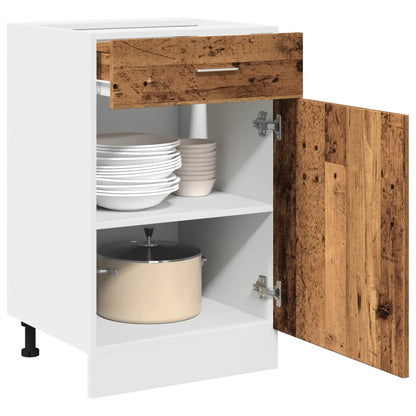Schubunterschrank Lyon Altholz-Optik 50x46x81,5 cm Holzwerkstoff