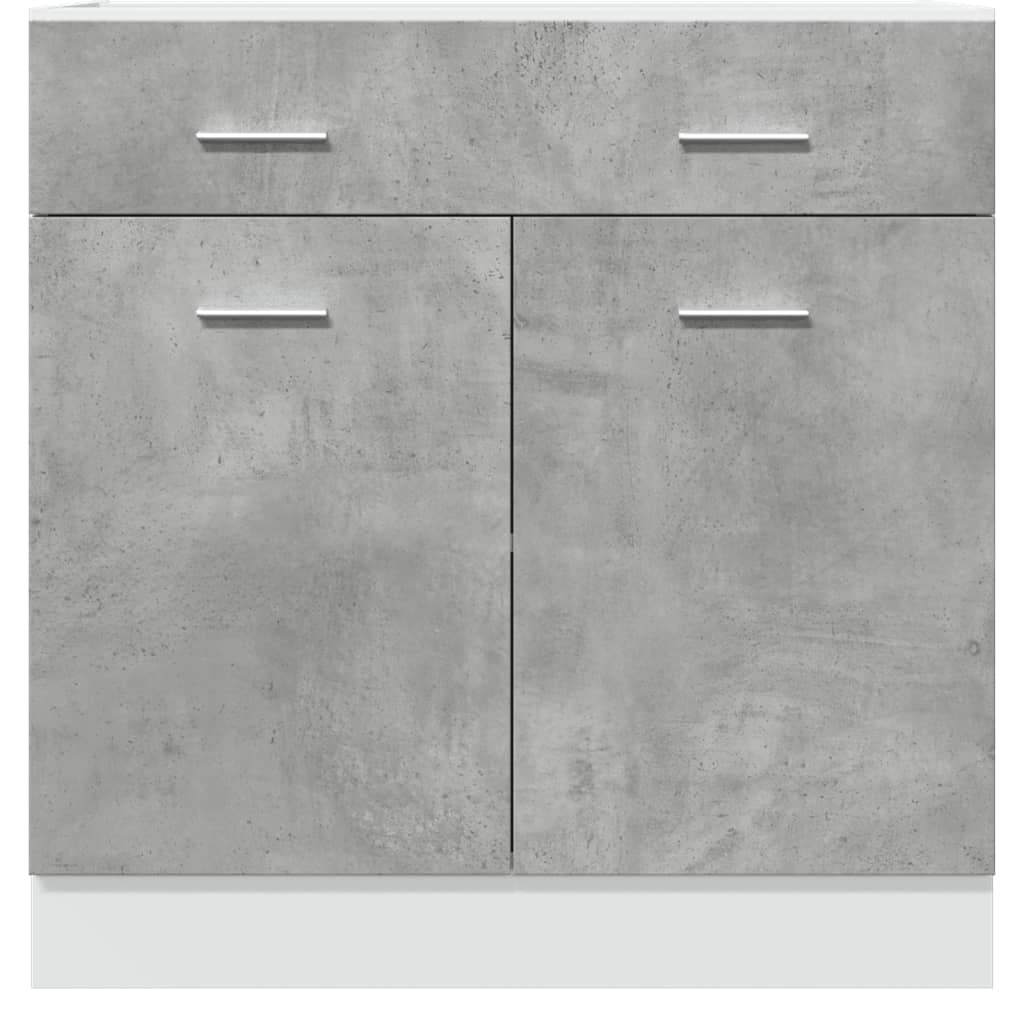 Schubunterschrank Lyon Betongrau 80x46x81,5 cm Holzwerkstoff