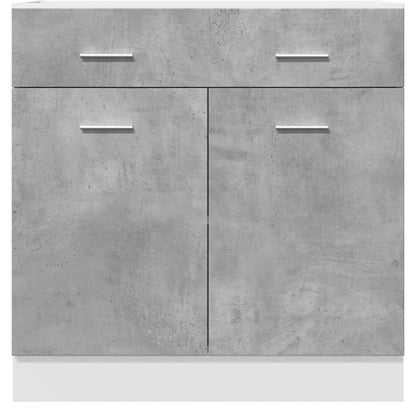 Schubunterschrank Lyon Betongrau 80x46x81,5 cm Holzwerkstoff