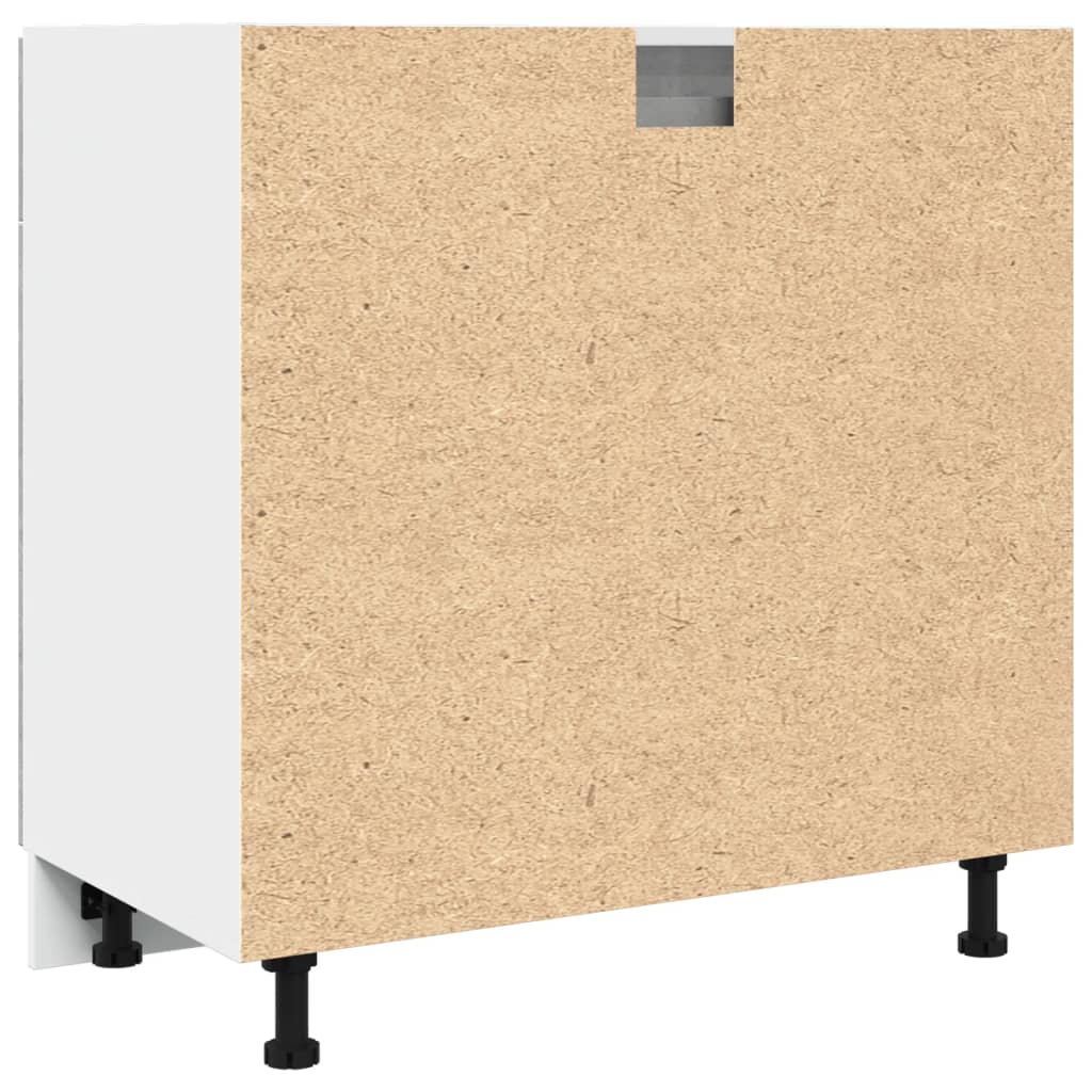 Schubunterschrank Lyon Betongrau 80x46x81,5 cm Holzwerkstoff