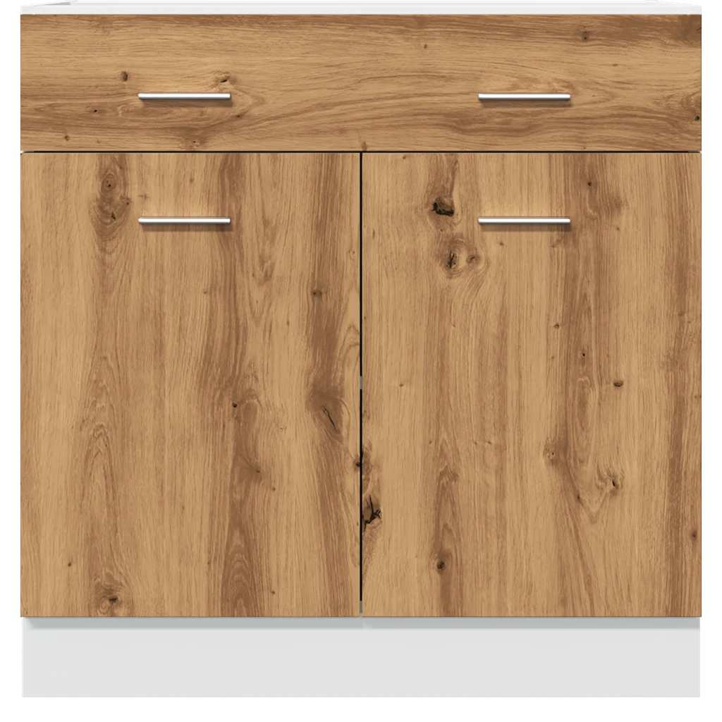 Schubunterschrank Lyon Artisan-Eiche 80x46x81,5 cm Holzwerkstoff