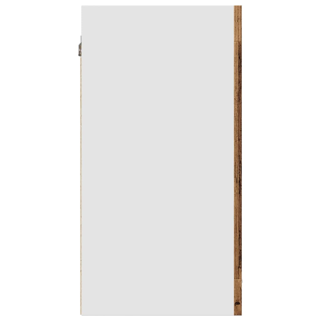 Hängeschrank Lyon Glas Altholz-Optik 40x31x60 cm Holzwerkstoff