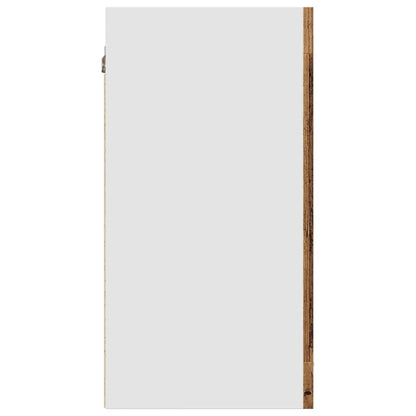Hängeschrank Lyon Glas Altholz-Optik 40x31x60 cm Holzwerkstoff