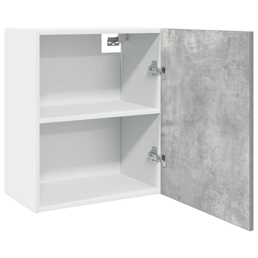Overskab Beton Grå 50x31x60 cm Træ Materiale