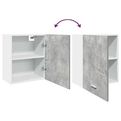 Overskab Beton Grå 50x31x60 cm Træ Materiale