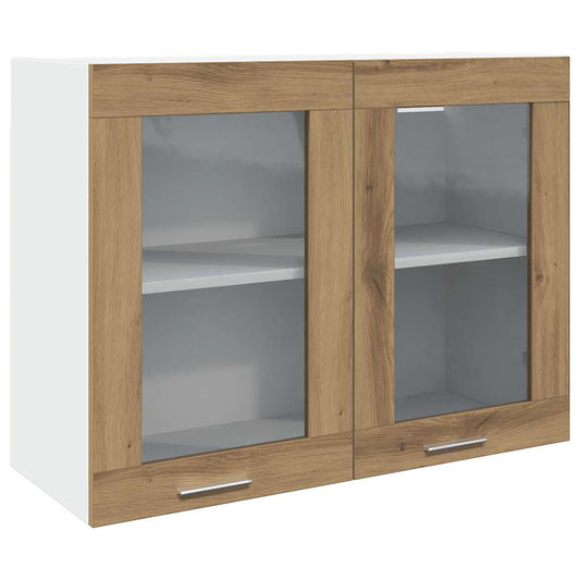 Hängeglasschrank Lyon Artisan-Eiche 80x31x60 cm Holzwerkstoff