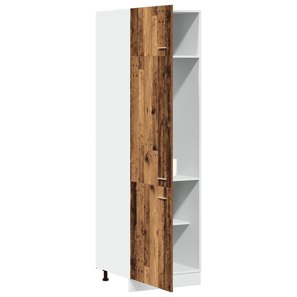 Kühlumbauschrank Lyon Altholz-Optik 60x57x207 cm Holzwerkstoff
