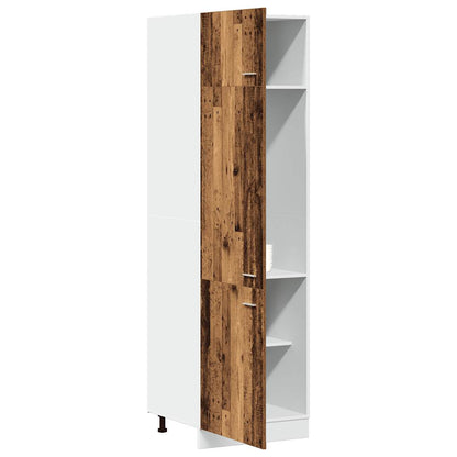 Kühlumbauschrank Lyon Altholz-Optik 60x57x207 cm Holzwerkstoff