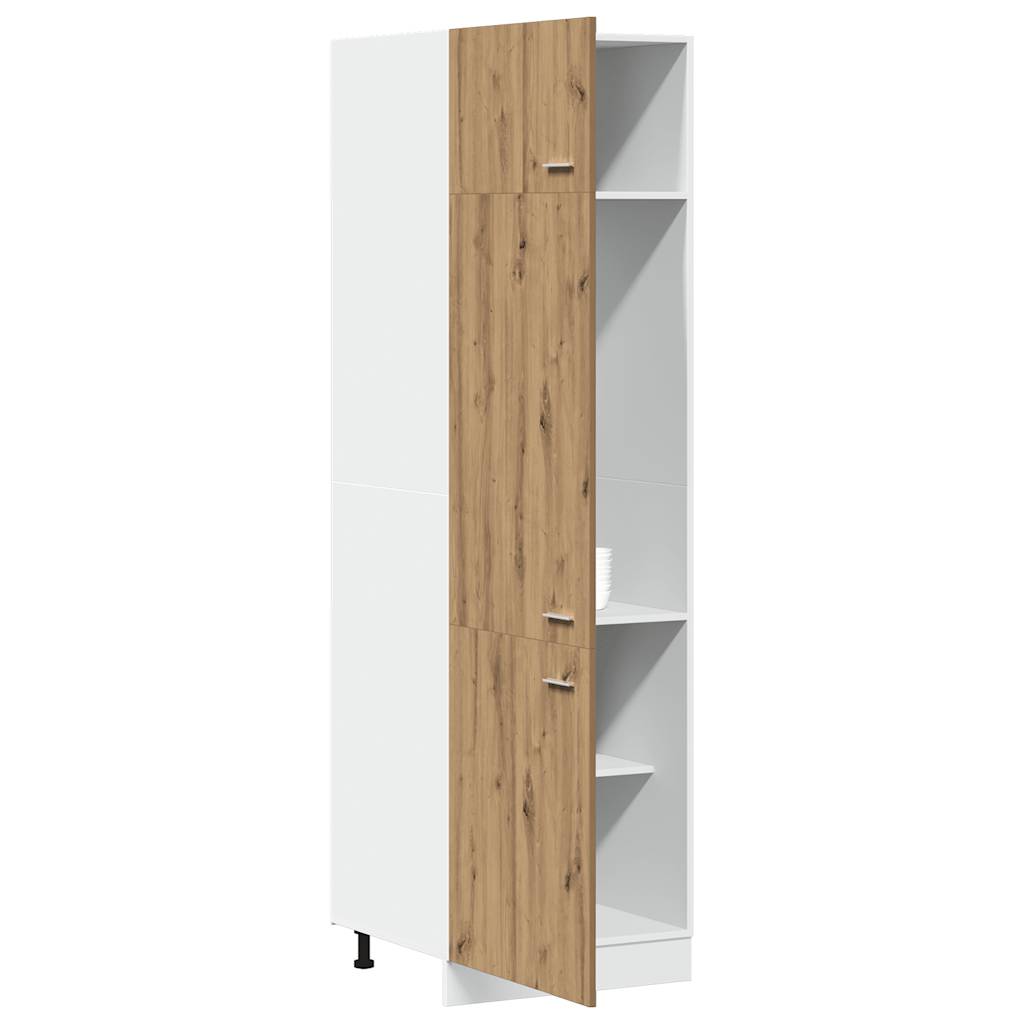 Køleskab ombygningsskab Artisan eg 60x57x207 cm træmateriale