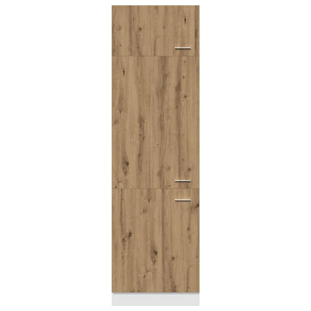 Køleskab ombygningsskab Artisan eg 60x57x207 cm træmateriale